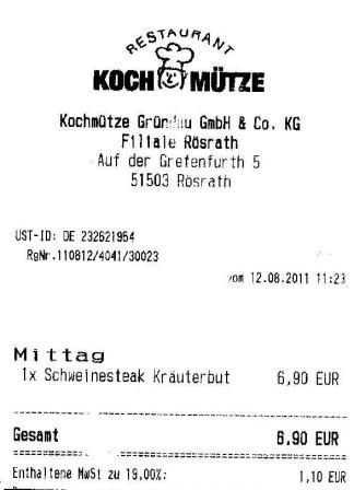 lcit Hffner Kochmtze Restaurant